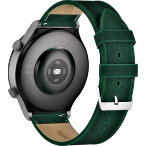 Huawei Watch 46mm 22mm Deri Kordon Gt 2 3 4 5 Pro Se 2e Elite Watch GT4 Gt2 E Gt2e Gt2pro Gt3 Pro Gt3pro Watch 4 Pro Ultimate Yeşil Deri Kordon Kayış