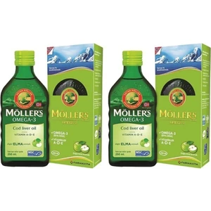 Mollers  Möller's Omega 3 Balık Yağı Şurubu Doğal Elma Aromalı 250 Ml 2 Adet