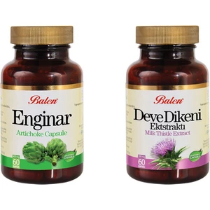 Enginar Eksraktı + Deve Dikeni Ekstraktı 60+60 Kapsül