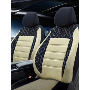 Fiat / Tofaş Doğan Uyumlu Bej Oto Koltuk Kılıfı (Tam Takım Ön Arka Araç Koltuk Kılıfı)