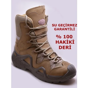 1490 Su Geçirmez Deri Askeri Erkek Bot (40-45)