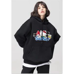 Touz Moda Sanrio Siyah Kapüşonlu Sweatshirt