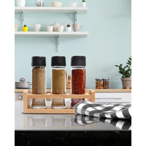 Chef Taste Ahşap Standlı 3'lü Baharatlık Takımı