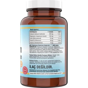 Kalsiyum Magnezyum Taurat Çinko 120 Tablet Vitamin D K