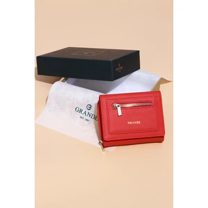 Grande 2744 Sarı Aksesuarlı %100   Deri Bayan  Cüzdan