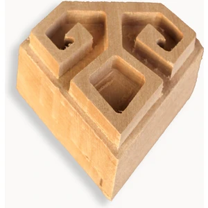 Arkaik Craft Eli Belinde Geleneksel Halı Kilim Deseni Tahta Baskı Kalıbı