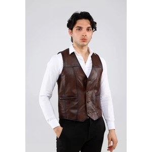 Erkek Deri Yelek
