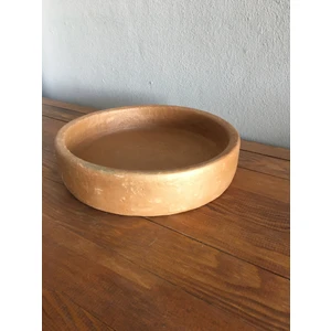 Eğirdir Seramik Toprak El Yapımı Güveç Yuvarlak Tava 38cm