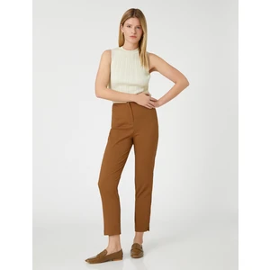 Dikiş Detaylı Kumaş Pantolon Dar Paça