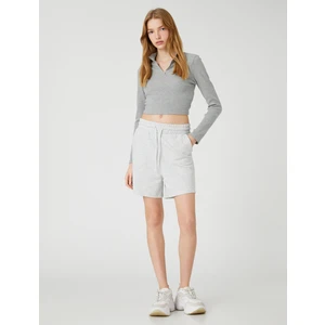 Basic Şort Beli Bağcıklı Rahat Kesim