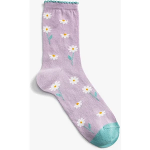 Çiçekli Soket Çorap