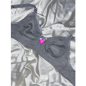 Otantik Tekstil Kadın Büyük Beden C Cup Pamuklu Penye Toparlayıcı Sütyen