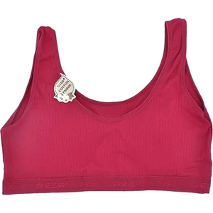 Otantik Tekstil otantik  tekstil Kadın Pamuklu Içi Pedli Toparlayıcı Toplayıcı Büyük Beden Ribana Kalın Askılı Sütyen Yarım