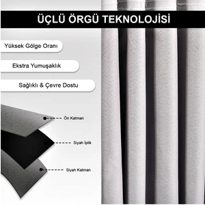 Antrasit  (Koyu Gri ) Blackout Perde