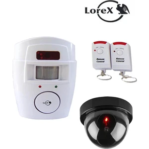 LR-SK04 Dome Dış Ortam Maket Caydırıcı Dummy Kamera + LR-NG300 Hareket Sensörlü Uzaktan Kumandalı Alarm Seti