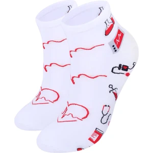 %80 Bambu 2 Çift Bir Arada Sağlık Temalı Dikişsiz Burunlu Rahat Kadın Çorabı