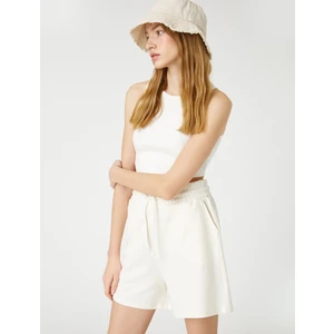 Basic Şort Beli Bağcıklı Rahat Kesim