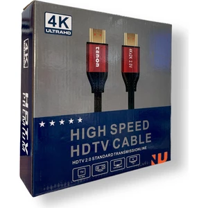 4K Hdmı Kablo 2.0 Hızlı 3D Altın Uçlu - 1,5 Metre