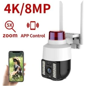 Çakarlı  8mp 4K Speed Dome Kablosuz Dış Mekan  Kamera