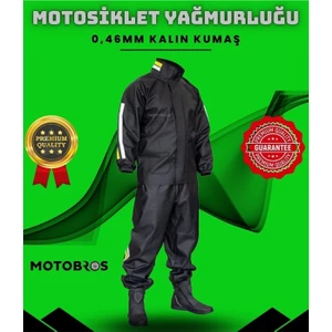 Motosiklet Cepli Reflektörlü Motorcu Yağmurluğu