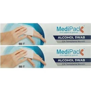 Alkollü Mendil Medıpack Alcohol Swab Cilt Temizleme Alkol Swap 2 Kutu 200 Adet