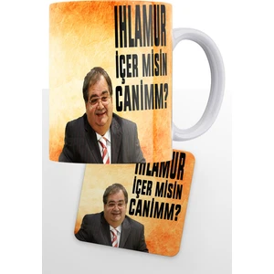Kurtlar Vadisi Serisi Iplikçi Nedim Baskılı Porselen Kupa ve Mdf Kupa Bardak