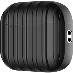 Apple Airpods Pro 2. Nesil Tam Uyumlu Kılıf Hoparlör ve Mikrofon Delikli Kapak Şeritli Bavul Tasarım