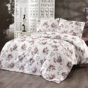 Aysalife Home Tekstil Yüksek Kalite  Modern Kalp Desen Tek Kişilik  Pamuklu Nevresim Takımı