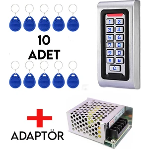 Su Geçirmez Metal Rfid Elektronik Şifreli Kartlı Kapı Açma Kilit ve Adaptör Full Set