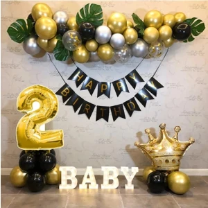 Çıtı Pıtı Store Kral Taçlı 2 Yaş Happy Bırthday Doğum Günü Seti
