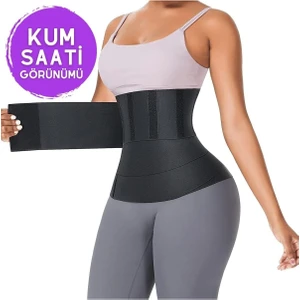 Tummy Wrap Bel Inceltici Yağ Yakici Sıkılaştırıcı 4 mt Kum Saati Bel Korsesi Tummy Wrap Waist Trainer