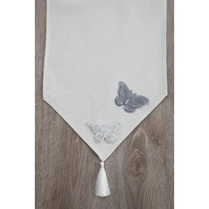 Aisha's Design Kelebek Aksesuarlı Ucu Püsküllü Runner 90 x 30,R-51K
