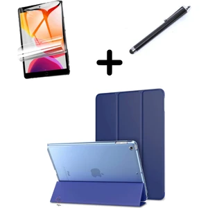 Apple iPad 7. 8. 9. Nesil 10.2" Kılıf Set Pu Deri Smart Tablet Kilifi Ekran Koruyucu + Kalem