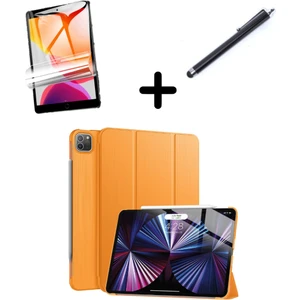 Apple iPad Pro 11 1. 2. 3. 4. Nesil Kılıf Set Pu Deri Smart Tablet Kilifi Ekran Koruyucu + Kalem