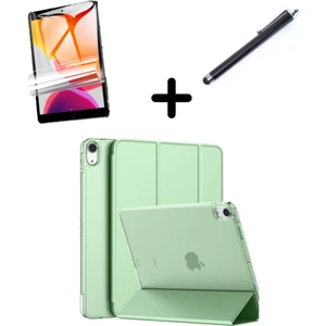 Apple iPad 10. Nesil 10.9 Kılıf Set Pu Deri Smart Tablet Kilifi Ekran Koruyucu + Kalem