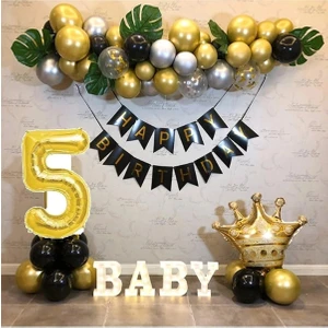 Çıtı Pıtı Store Kral Taçlı 5 Yaş Happy Bırthday Doğum Günü Seti