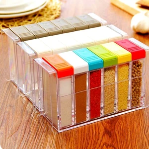 Fatess 6 lı Şeffaf Baharatlık Standı