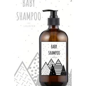 Baby Shampo Etiketli Plastik Amber Tekli Şişe 500 ml