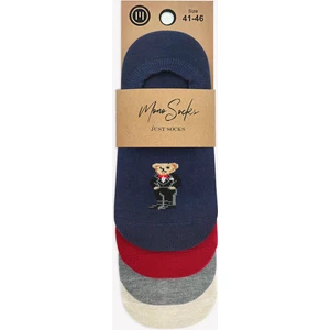 Mono Socks 4'lü Teddy Bear Görünmez Sneaker Çorap