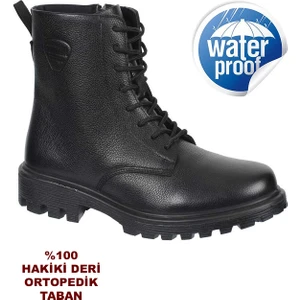 7106 Scooter Ortopedik Su Geçirmez Hakiki Deri Erkek Bot Ayakkabı