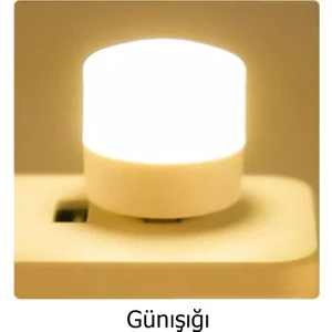 Taşınabilir Mini USB LED Işık Lamba Gece Lambası ( 2 Adet ) Tüm USB Girişleriyle Uyumlu