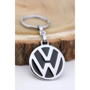 Volkswagen Anahtarlık Mineli Metal Otomobil Anahtarlığı - 2 Taraf Baskılı Krom Kaplamalı