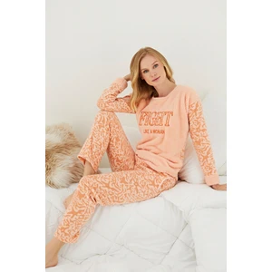 Kışlık Kadın Polar Pijama Takımı - Yılbaşı Pijaması