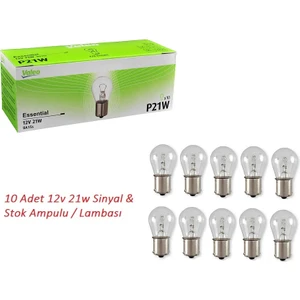 12 Volt 21 Watt Sinyal Stop Ampulu Lambası 93 Tek Duy Ampul Takımı 10 Adet