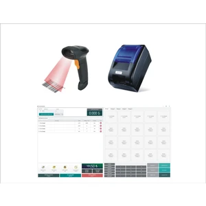 Chekcwork Yazılım (Paket 1) +58M Fiş Yazıcı + El Tabancası Okuyucu, Barkod Sistemi