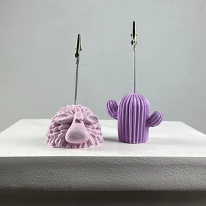 Oasis Decoration Kaktüs ve Kuzu Not Tutucu 2'li Set (Lila-Pembe)