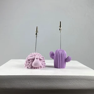 Oasis Decoration Pembe Kuzu ve Lila Kaktüs Not Tutucu 2'li Set