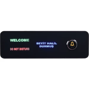 Back Home LED Işıklı Isimli Dekoratif Kapı Zili Butonu
