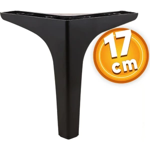 Lüks Mobilya Kanepe Sehpa Tv Ünitesi Koltuk Ayağı 17 cm Siyah Baza Ayak