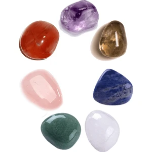 Tesbih Atölyesi Sertifikalı 7'li Doğal Taş Kütle Çakra Setisertifikalı Pembe Kuvars Taşı 7 Çakra Bileklik - Akik Kaplan Gözü Sitrin Firuze Lapis Ametist Taşı